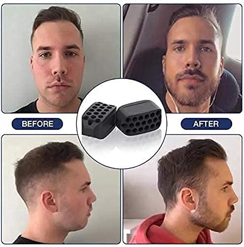 MAYCREATE 2 Pcs Small Jawline Exerciser for Women & Men, Jaw Trainer Jawline shaper jaw Workout, Double Chin Reducer, Face Slimmer and Neck Toning, Define Your Jawline (Black)-4th Gen MAYCREATE 2 Pcs Small Jawline Exerciser for Women & Men, Jaw Trainer Jawline shaper jaw Workout, Double Chin Reducer, Face Slimmer and Neck Toning, Define Your Jawline (Black)-4th Gen